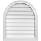 Ekena Millwork Round Top Surface Mount PVC Gable Vent w/ 2"W x 1-1/2"P Brickmould Frame, 24"W x 28"H GVPRT24X2802SN - alternate 1